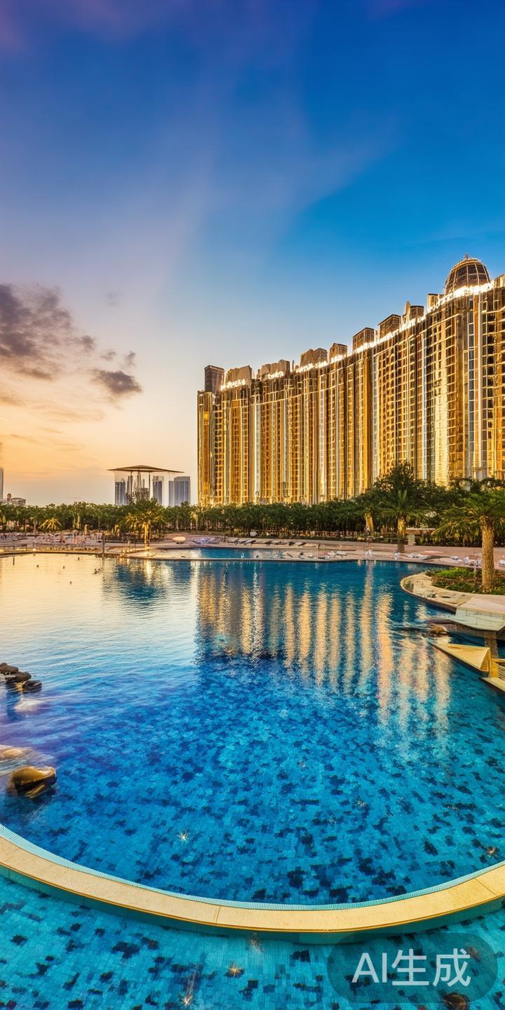 在繁华的澳门城市中，金沙太阳城以其豪华的休闲与健康